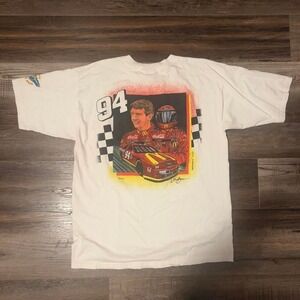 Vtg Bill Elliott T-Shirt 1996 Original Sam Bass Artwear McDonalds NASCAR L